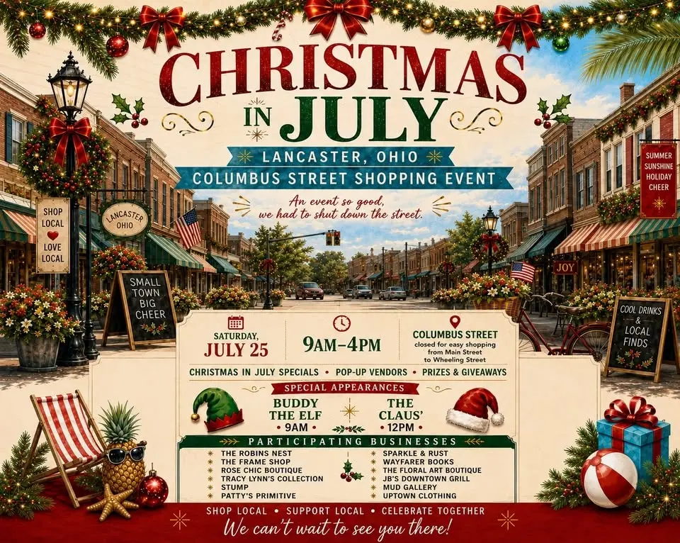 🎄 Christmas in July on Columbus Street | Lancaster, Ohio