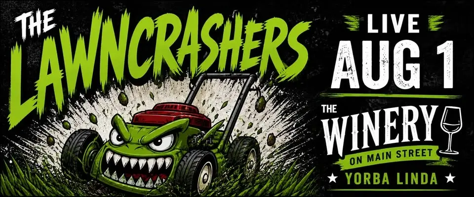 Lawncrashers Rock The Winery on Main in Yorba Linda