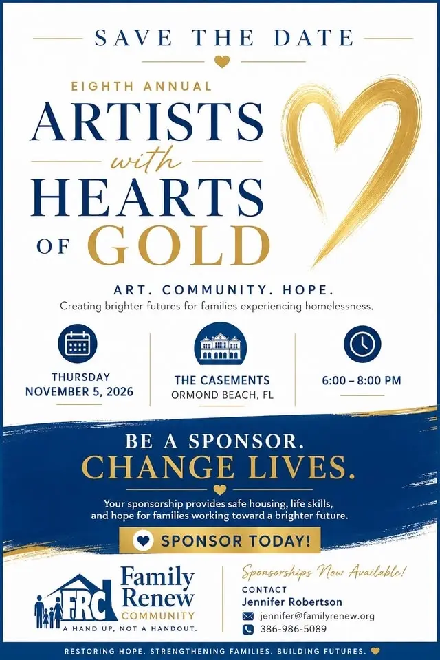 Eighth Annual- Artists with Heart of Gold Event- supporting families experiencing homlessness
