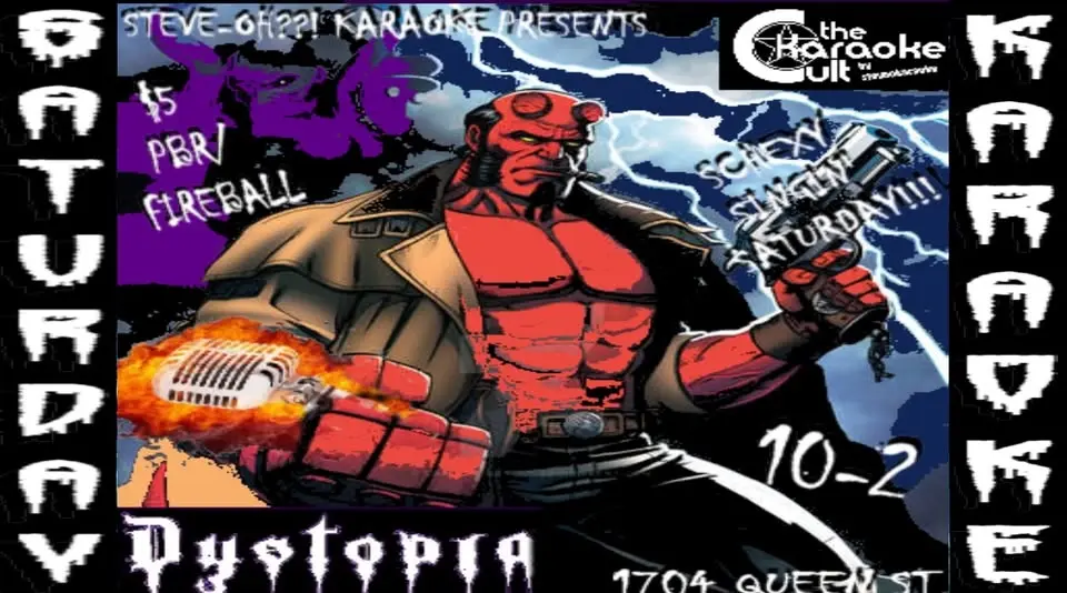 SATURDAYSATURDAYSATURDAY!!! WE'RE BACK MAY 30TH!!! THE KARAOKE CULT@DYSTOPIA!!!