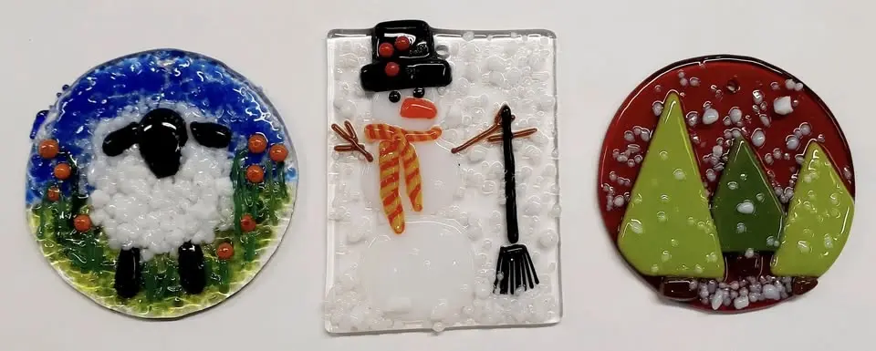 *CHRISTMAS IN JULY!!* Fused Glass Holiday Ornaments