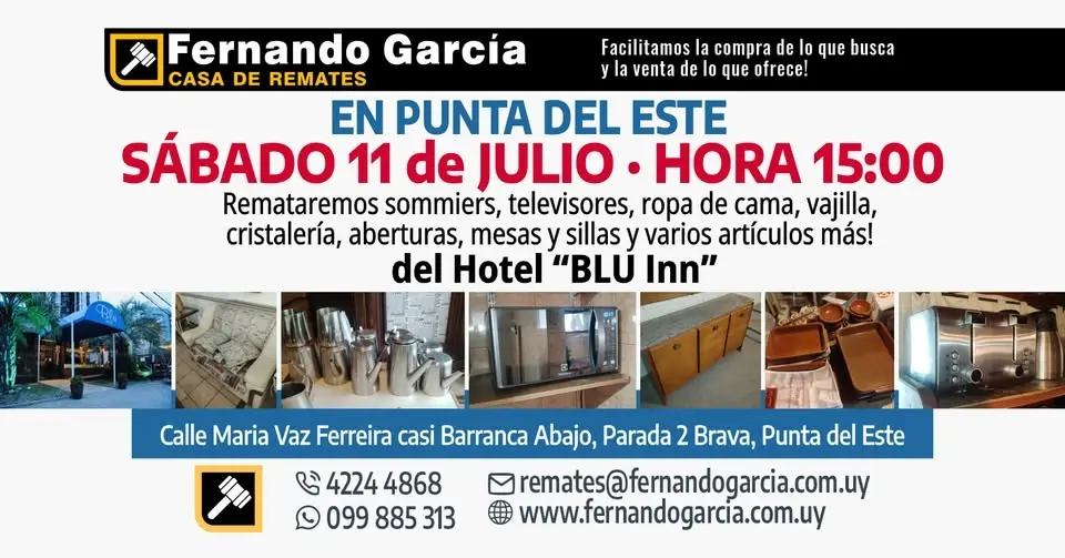 EN PUNTA DEL ESTE SÁBADO 11 DE JULIO A LAS 15:00 HS