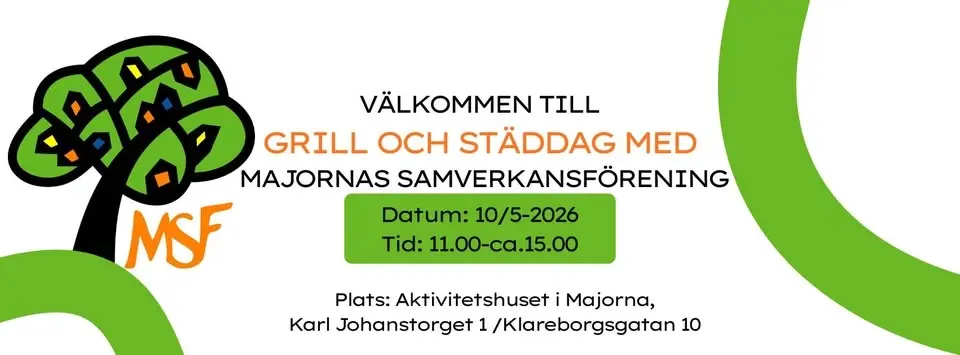 Grill och städdag på Aktivitetshuset