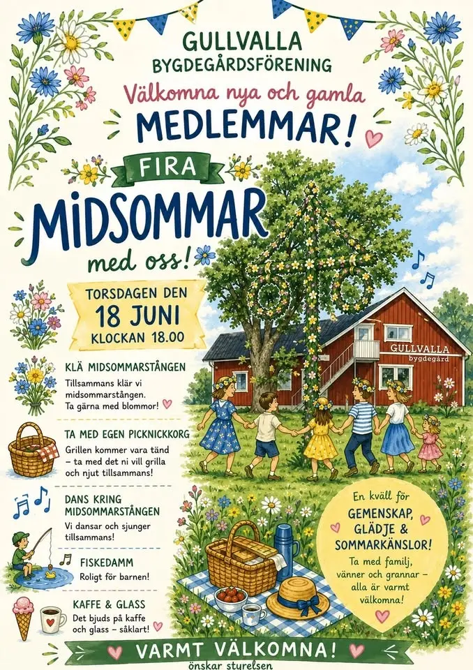 Midsommarfirande vid Gullvalla Bygdegård