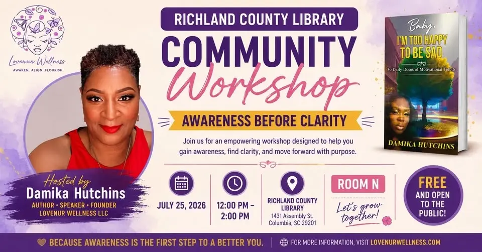 FREE Community Workshop: Awareness Before Clarity with Author Damika Hutchins