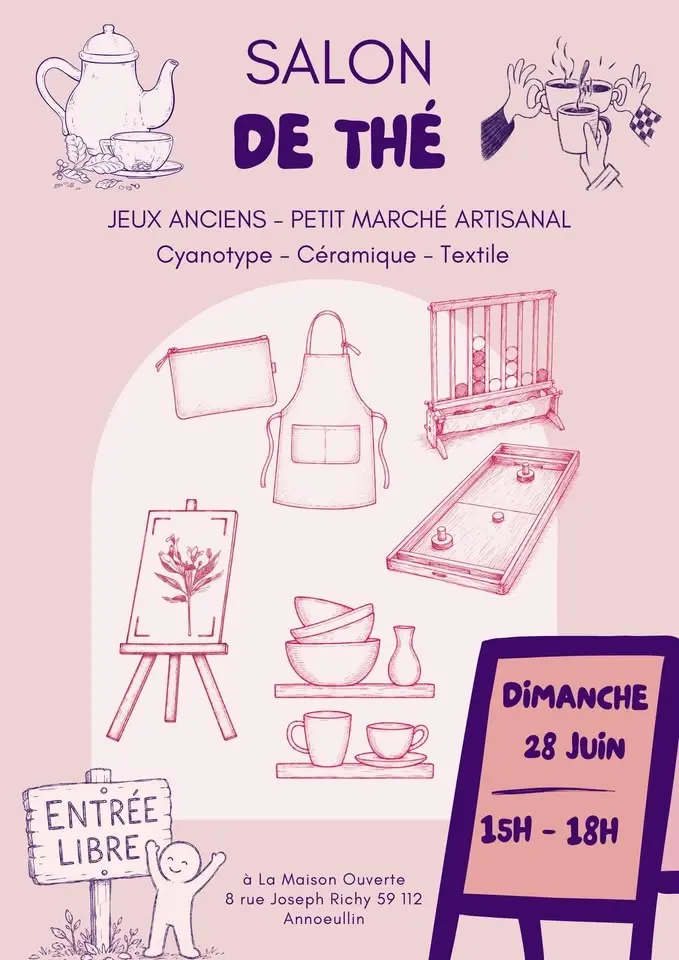 Salon de thé - Jeux anciens et marché artisanal 