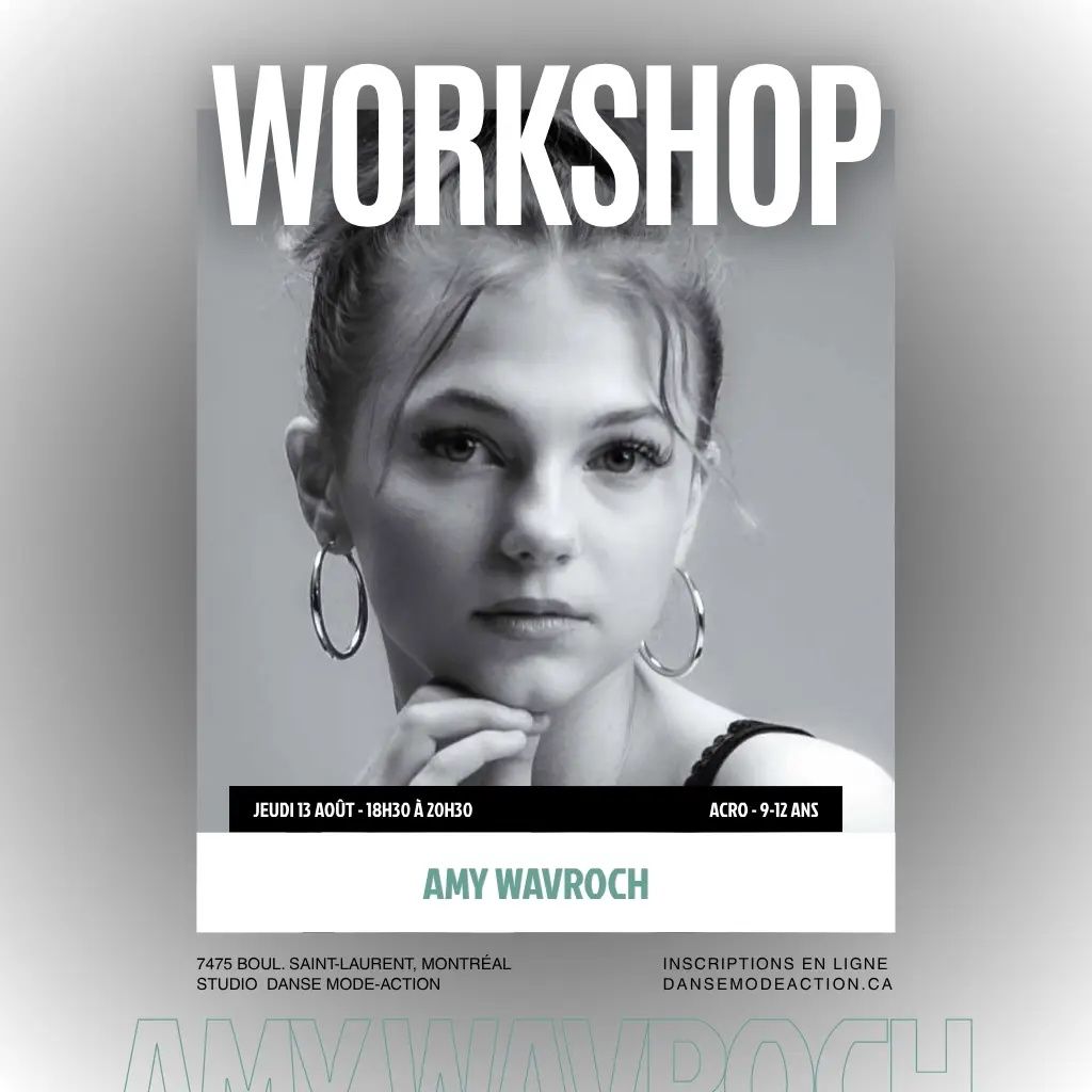 Amy Wavroch - Workshop Acro Danse - 9-12 ans