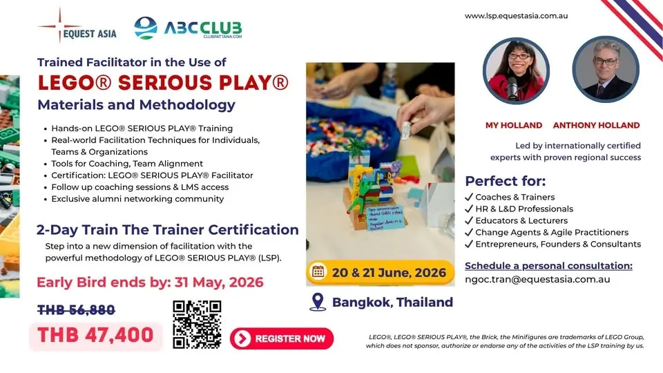 [Bangkok] Trained Facilitator in the Use of LEGO® SERIOUS PLAY® Methodology