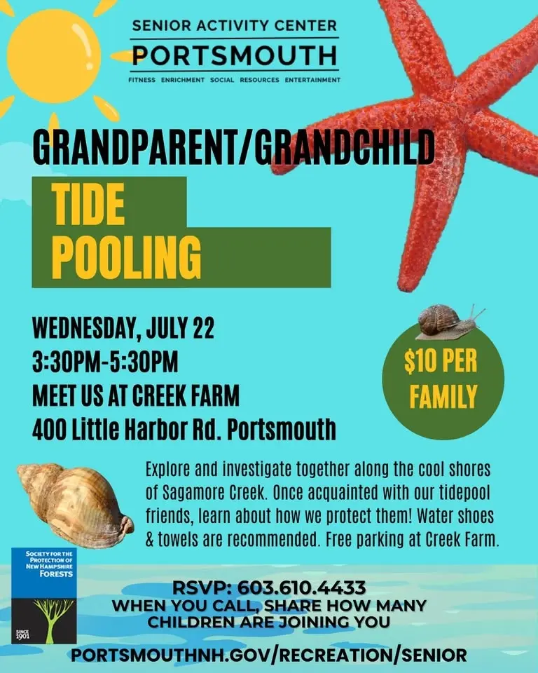 Grandparent/Grandchild Tide Pooling at Creek Farm, Portsmouth