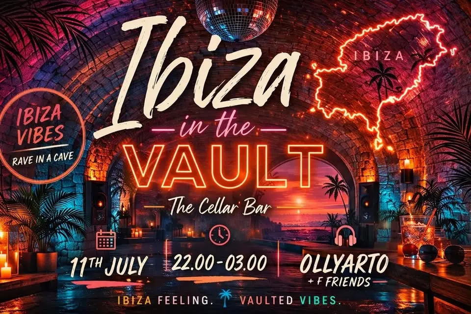 Ibiza In The Vaults @ Cafe Rene 11th July. Ollyarto + Friends