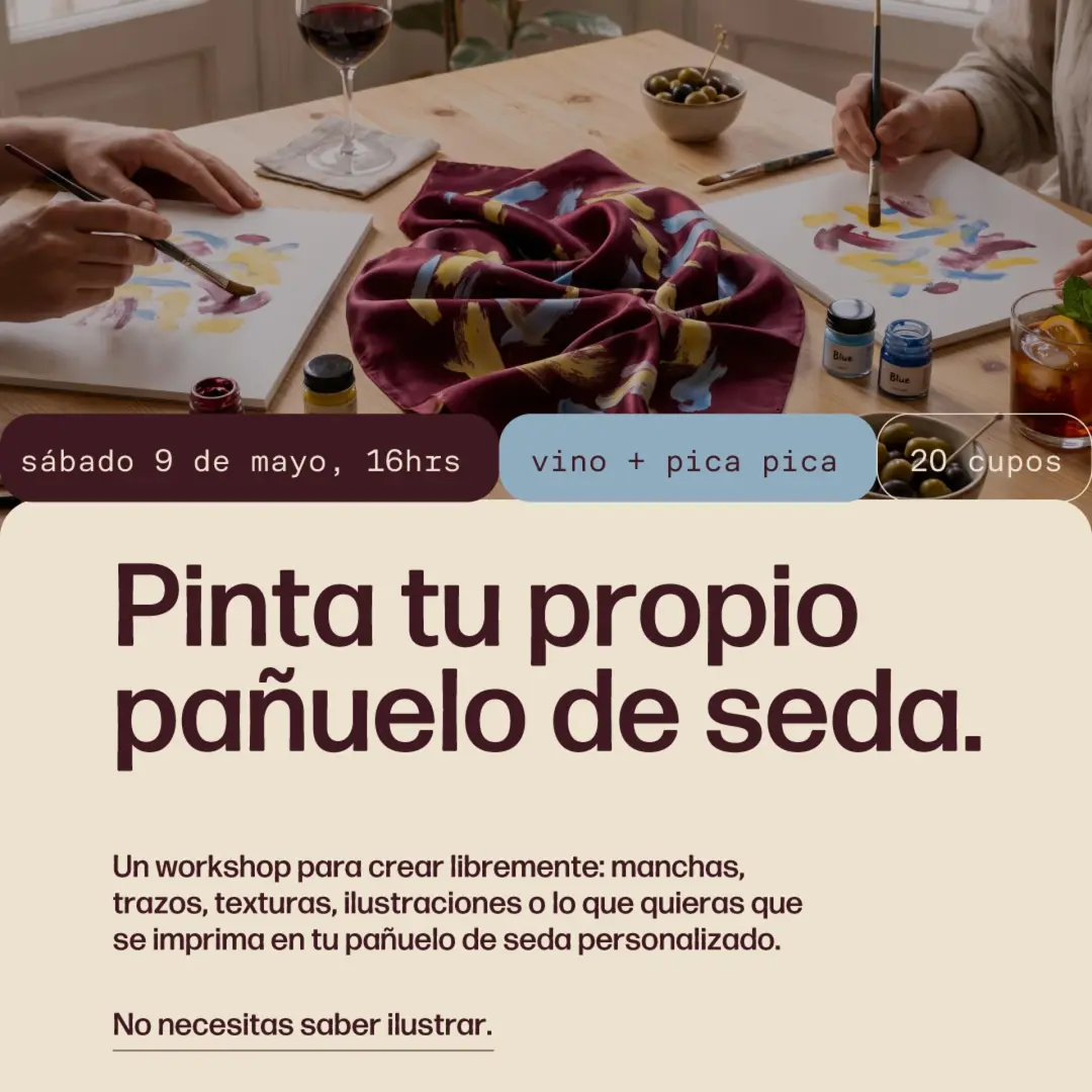 Poblenou Open Day workshop: Pinta tu propio pañuelo de seda.