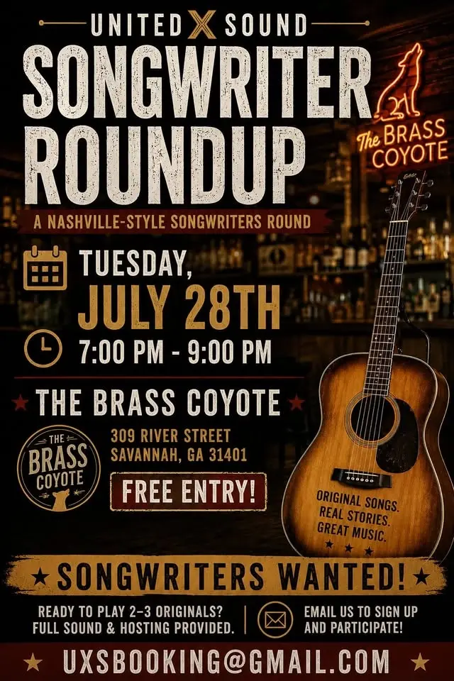 Songwriter Roundup at The Brass Coyote in Savannah, Ga.