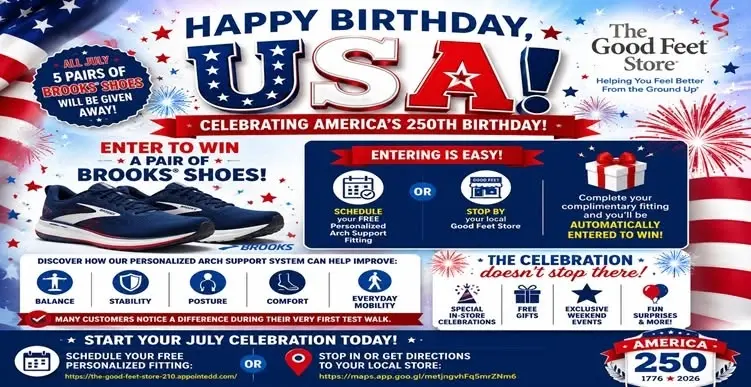 Schedule a Free Personalized Fitting & Test Walk at Manchester Good Feet Store Call (603) 945-1460