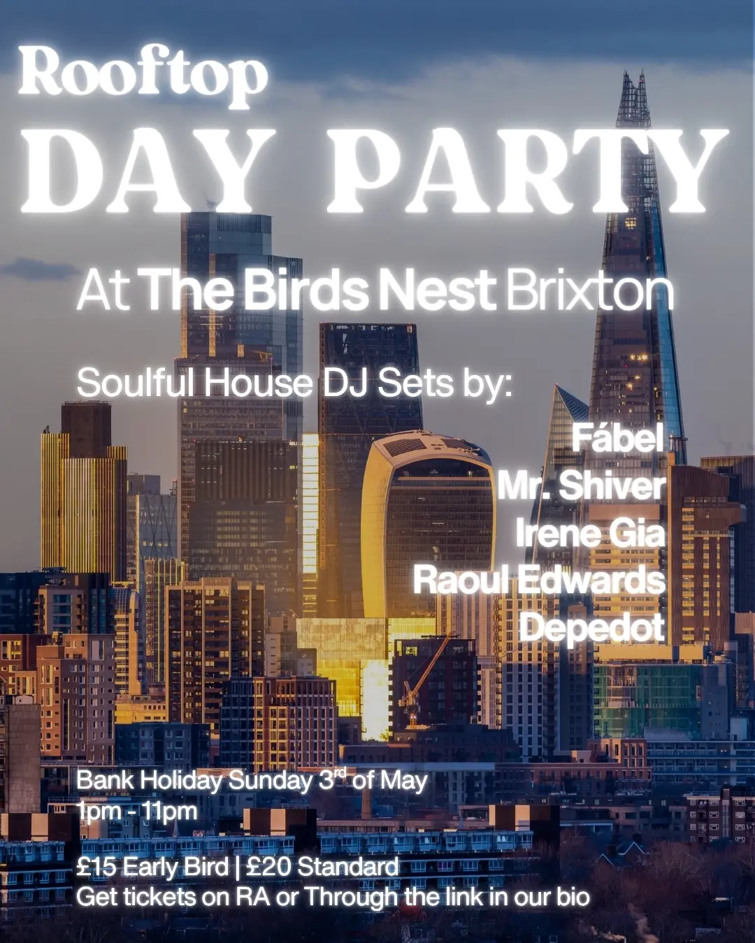 Rooftop Bank Holiday Sunday Party