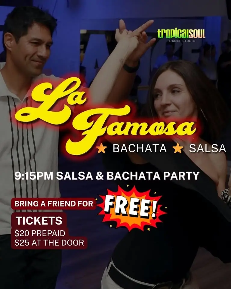 LA FAMOSA! 26TH JUNE - SALSA + BACHATA SOCIAL DANCE PARTY