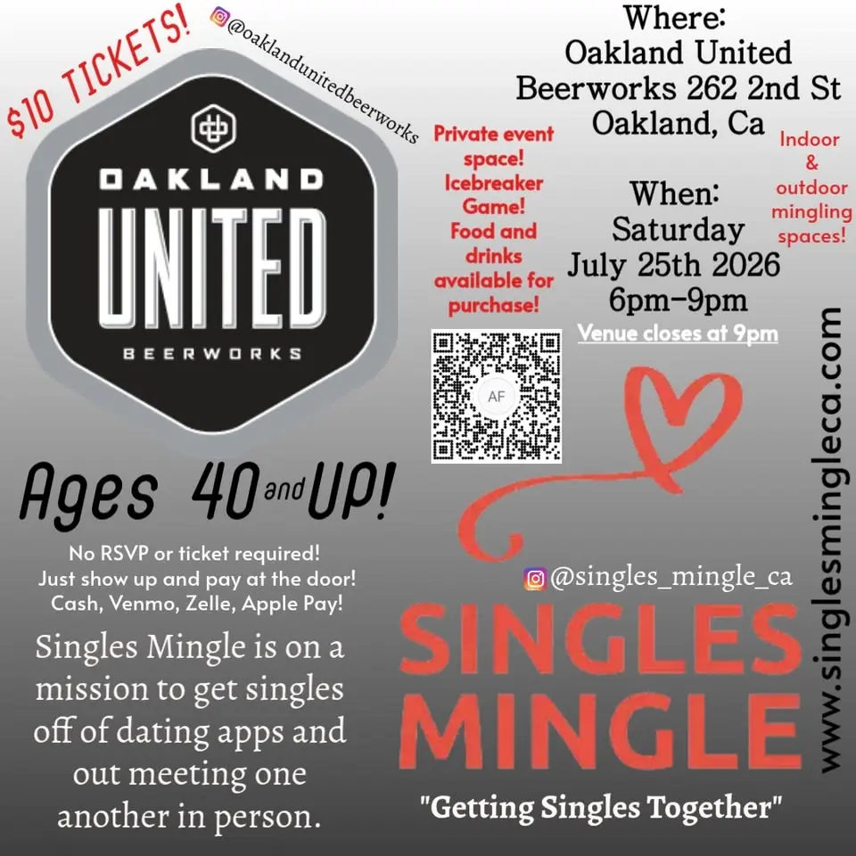 Singles Mingle 40&UP @ Oakland United in Oakland