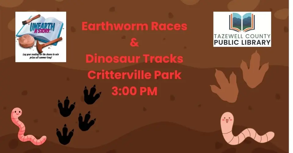 Earthworm Races & Dinosaur Tracks @ Critterville Park