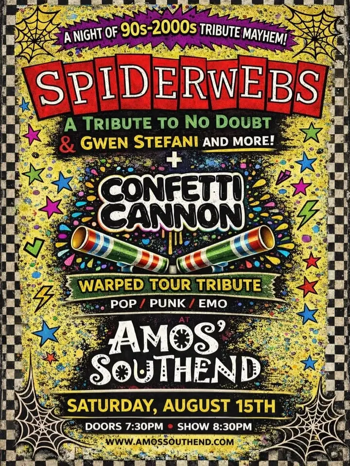 Spiderwebs a Tribute to No Doubt and Gwen Stefani with Confetti Cannon - Warped Tour Tribute