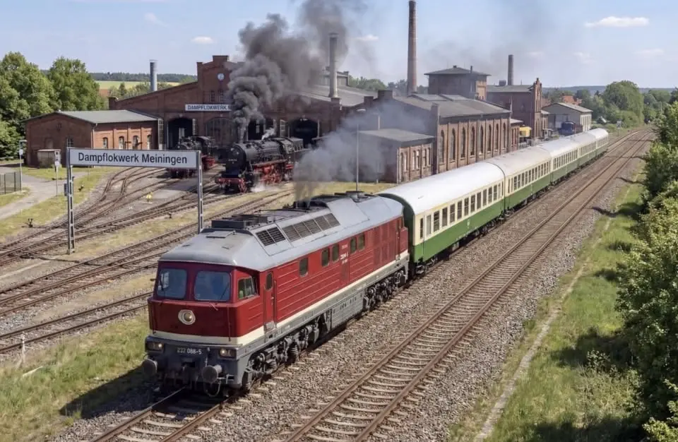 Dampflokwerk Express von Magdeburg nach Meiningen zu den Meininger Dampfloktagen