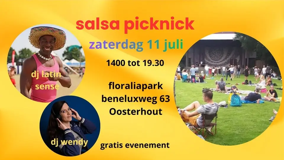 Salsapicknick 11 juli Floraliapark 