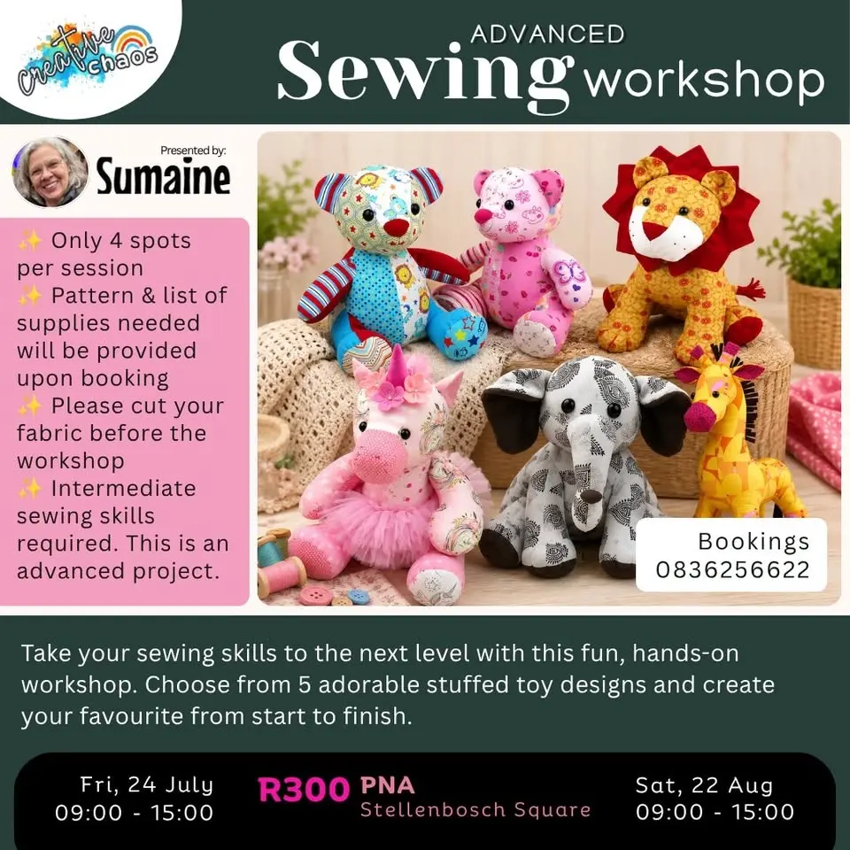 Advanced Sewing Workshop: Stuffed Toy
