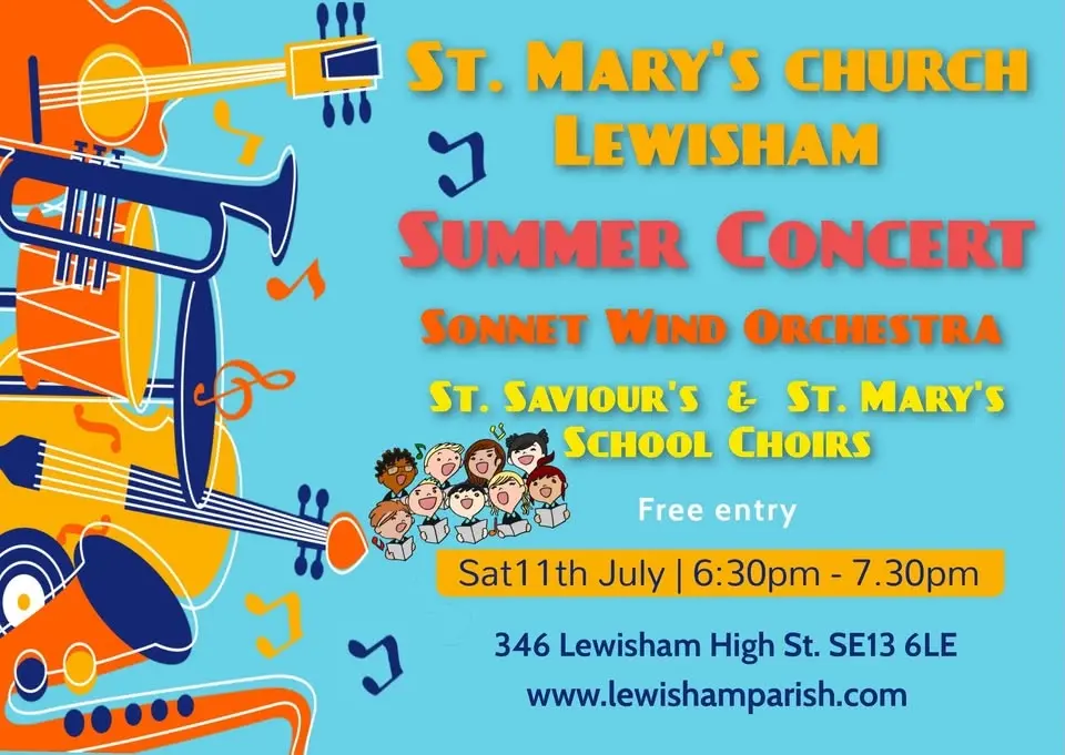 Sonnet Wind Orchestra concert at St Mary's Parish Church, Lewisham SE13 6LE