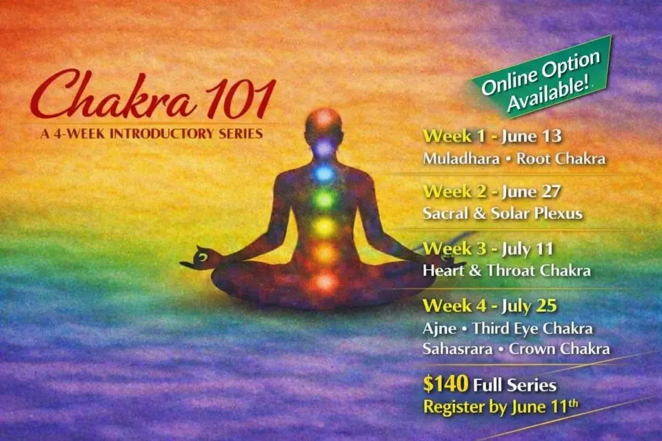 Chakras 101 4-week Introductory Series (hybrid)