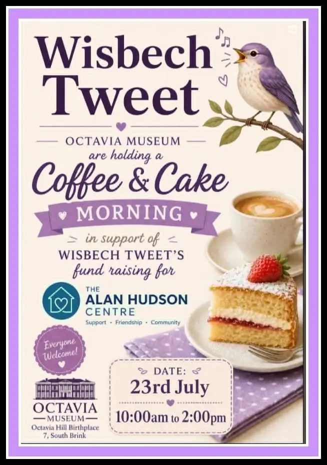 Coffee & Cake in support of Wisbech Tweet's fund raising for the Alan Hudson Centre