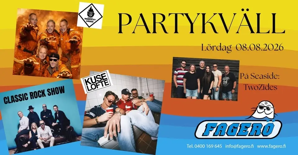 Partykväll | Brandsta City Släckers, Kuselofte, Classic Rock Show