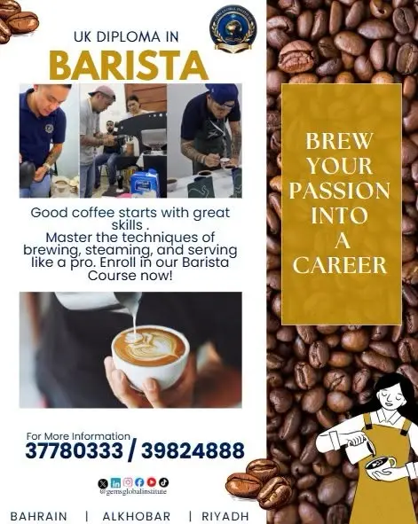 New Class Schedule for UK Diploma in Barista