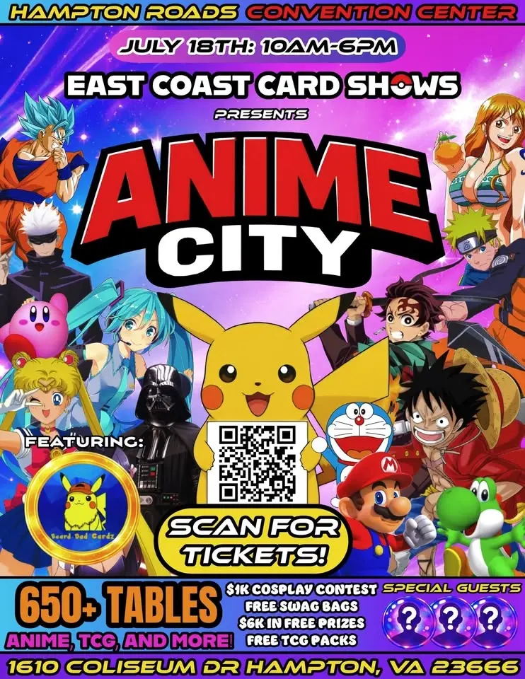 Anime City & TCG Convention – Hampton, VA | July 18, 2026