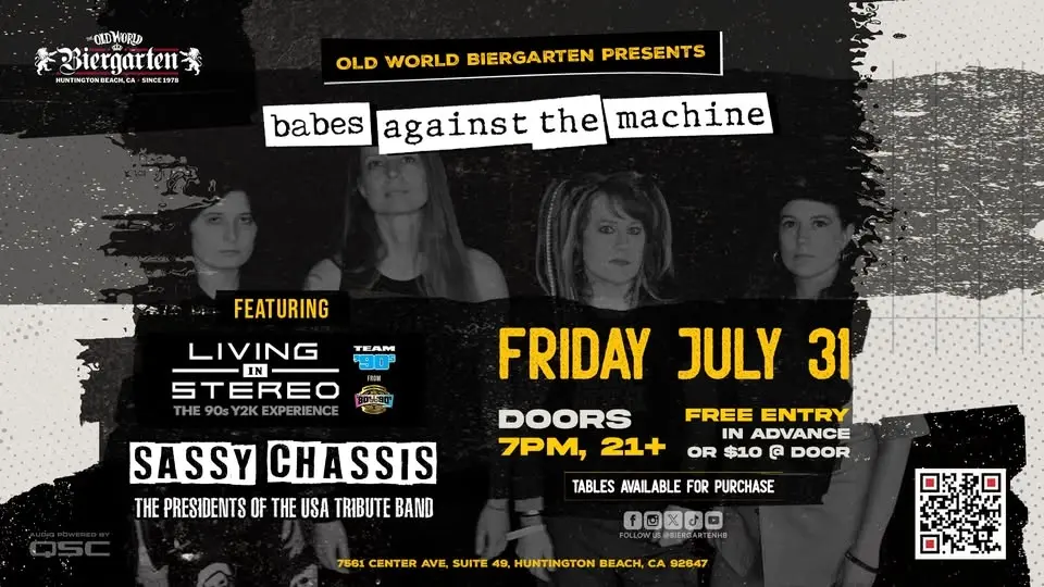 Babes Against the Machine, Living in Stereo (Team 90s) & Presidents of the USA Tribute
