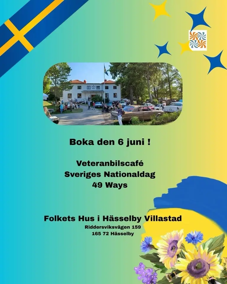 Nationaldagsfirande med live musik och veteranbilar