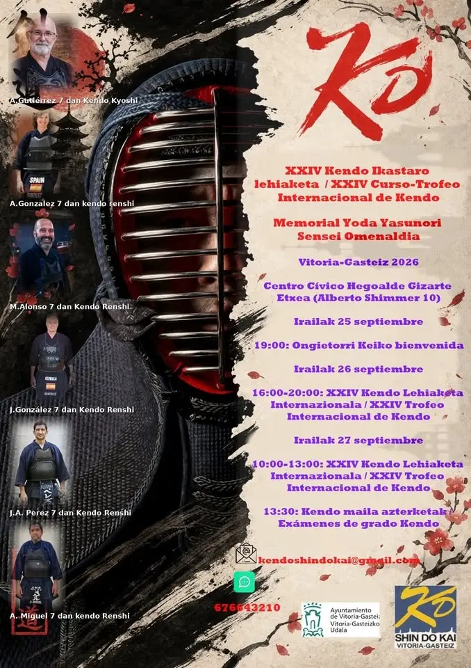 XXIV CURSO TROFEO INTERNACIONAL DE KENDO CIUDAD DE VITORIA MEMORIAL YODA YASUNORI