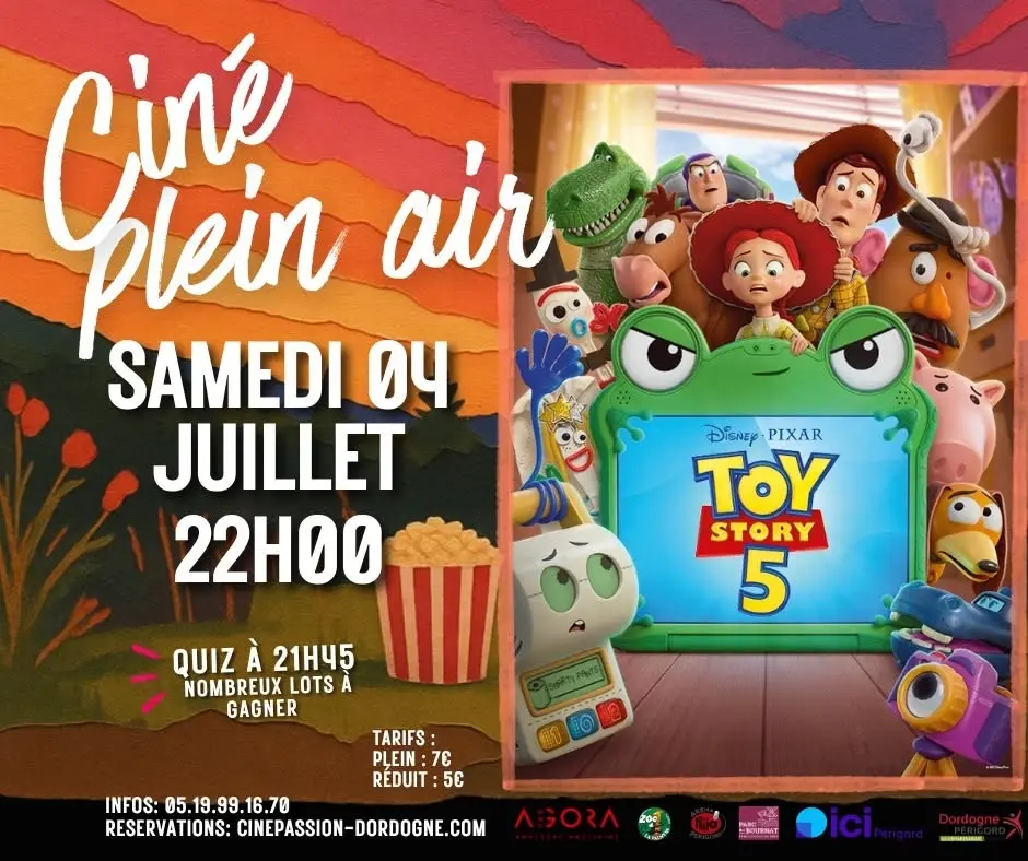 Premier cinéma en plein air de l'été avec Toy Story 5