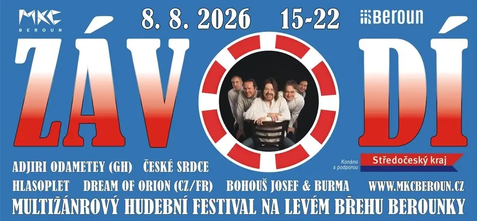 ZÁVODÍ 2026 - multižánrový hudební festival na levém břehu Berounky