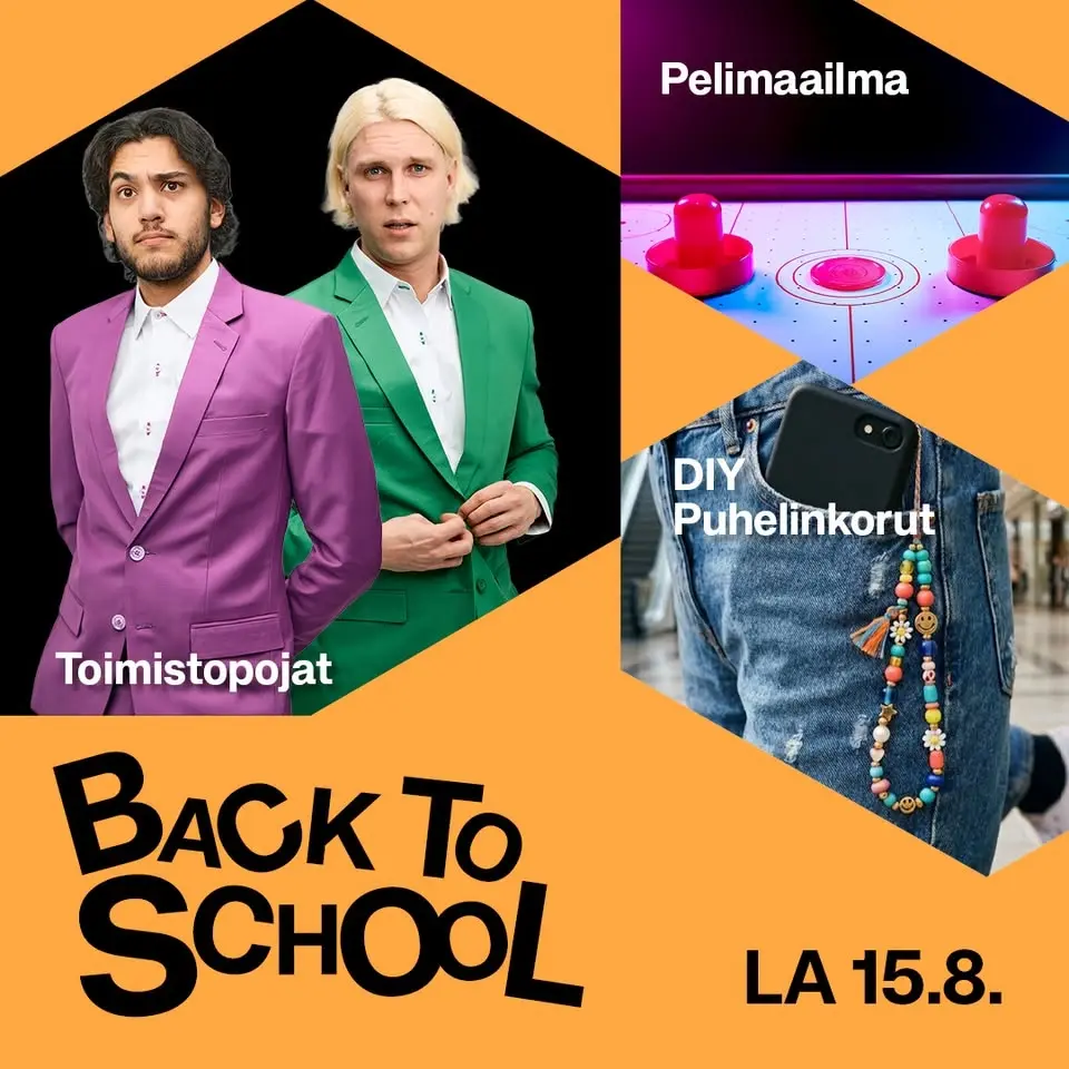 🎒 Back to School -tapahtuma 15.8. 🎒