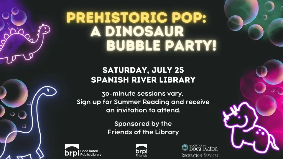 FREE! Prehistoric Pop: A Dinosaur Bubble Party