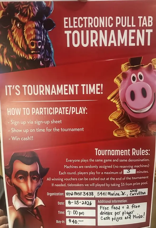 SLOT TOURNAMENT AT VFW POST 3438