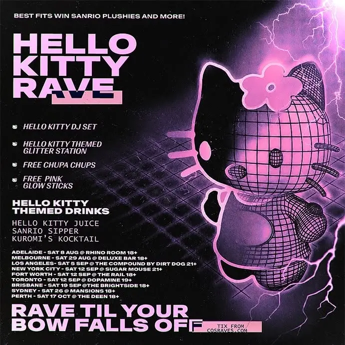 HELLO KITTY RAVE ADELAIDE