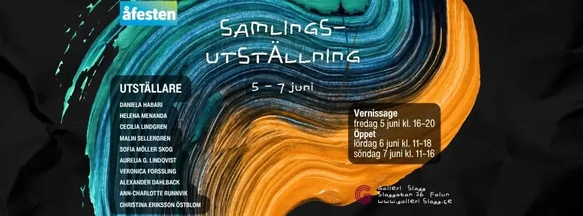 Samlingsutställning 5-7 juni - Åfesten med konst på Slaggatan