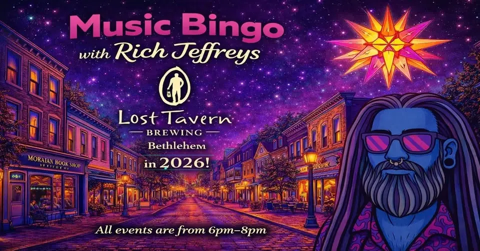Music Bingo 2026! Lost Tavern Bethlehem Dates