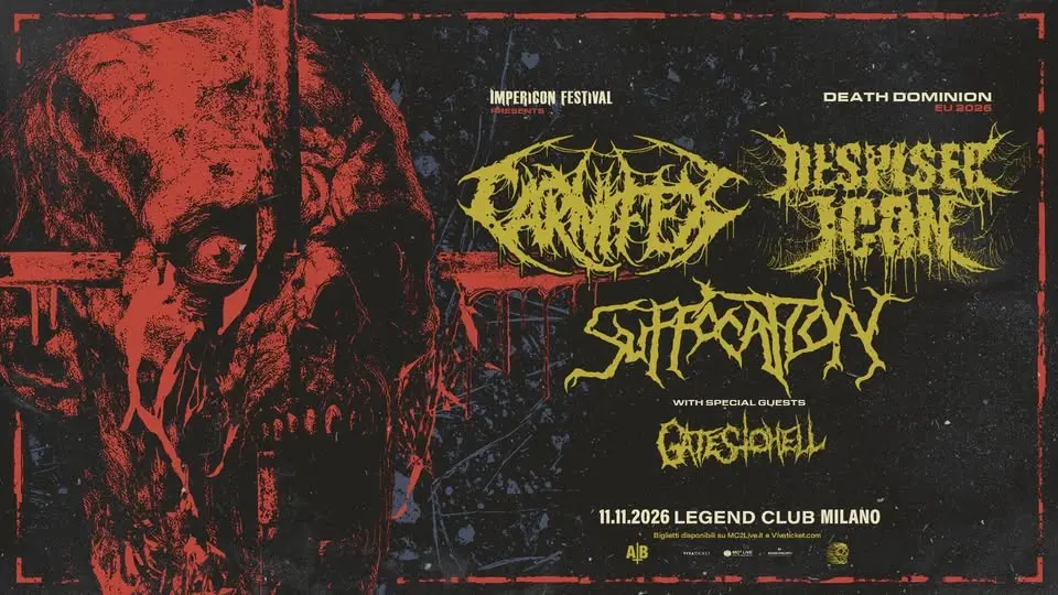 Despised Icon - Carnifex - Suffocation - Gates To Hell | MIlano, Legend Club