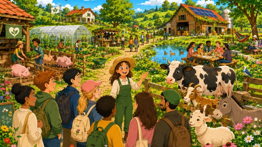 Visit to Glück-Hof: Farm Tour, Meet the Animals, & Apéro 🌾🐄🫏🍉