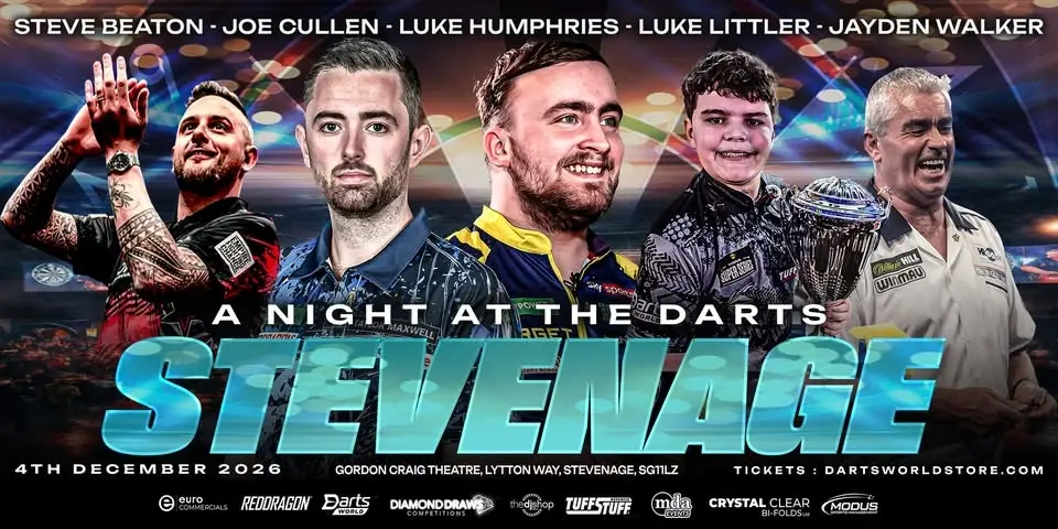 A night at the darts Stevenage December 2026 
