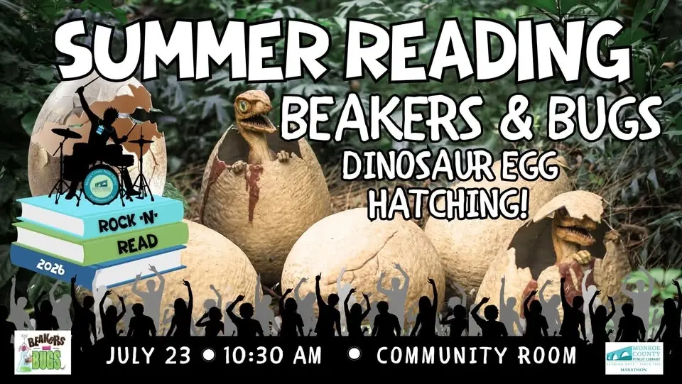 Rock -n- Read Summer Reading: Dinosaur egg hatching with Beakers & Bugs!