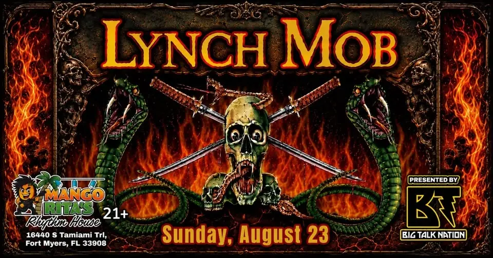 THE RETURN OF LYNCH MOB with GEORGE LYNCH at Mango Rita's Rhythm House August 23rd