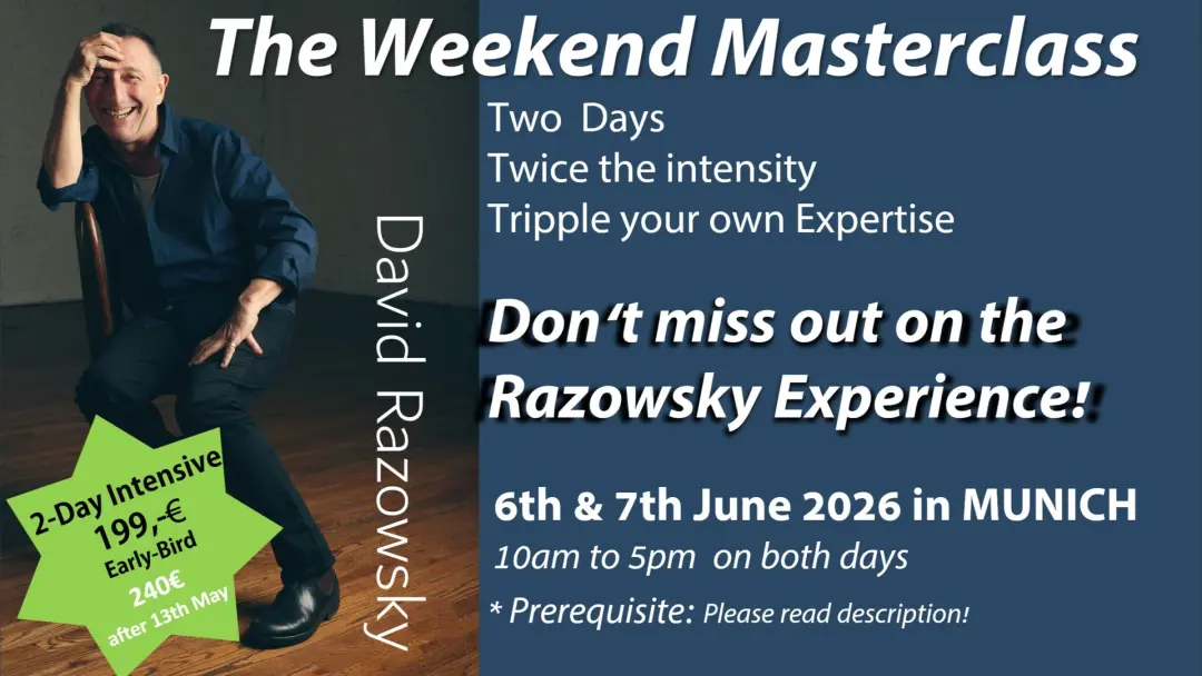 Superstar DAVID RAZOWSKY'S "The Weekend Masterclass" (Two days of pure Improv)!