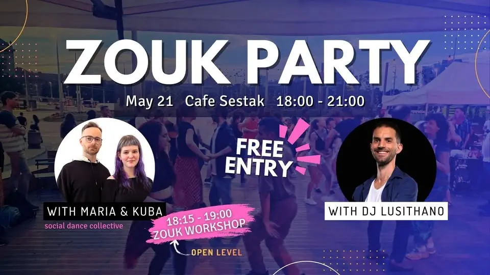 Free Zouk Party and Workshop - Brazilian Zouk - Open Air - in Cafe Sestak