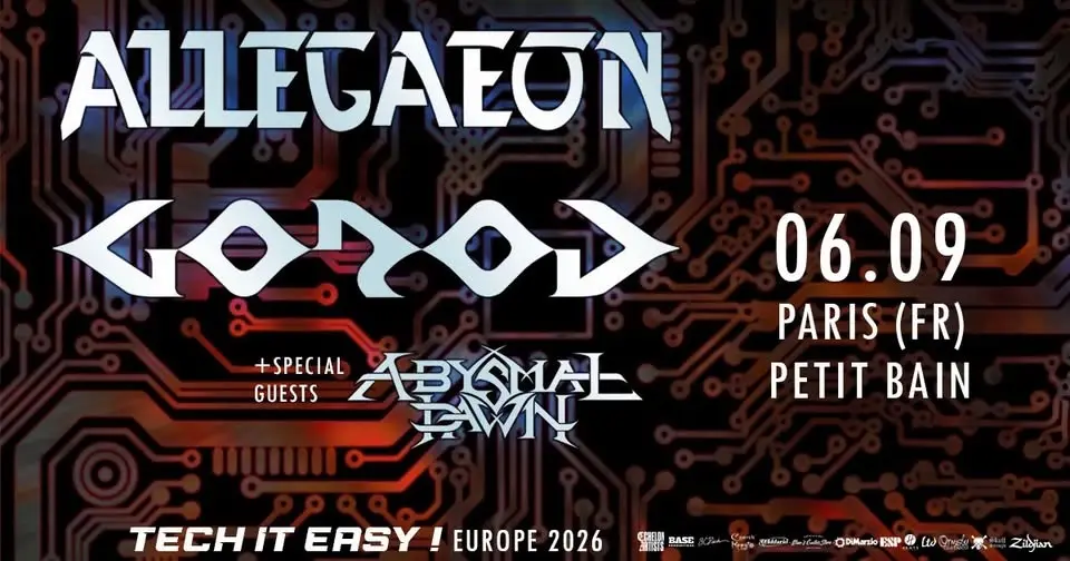 ALLEGAEON + GOROD + ABYSMAL DAWN • Paris • Petit Bain